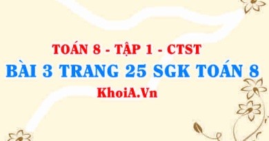 Bài 3 trang 25 SGK Toán 8 Tập 1 Chân trời sáng tạo